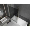 Mexen Next еднолистен параван за вана 90 x 150 см, графит, злато - 895-090-000-00-40-50
