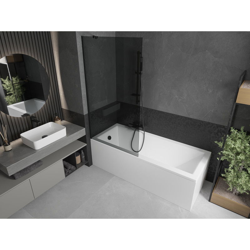 Mexen Next Душ параван еднокрилен 90 x 150 см, графит, черен - 895-090-000-00-40-70