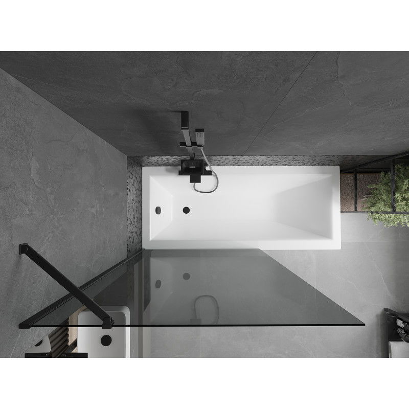 Mexen Next параван за вана с 1 крило 100 x 150 cm, графит, черен - 895-100-000-00-40-70